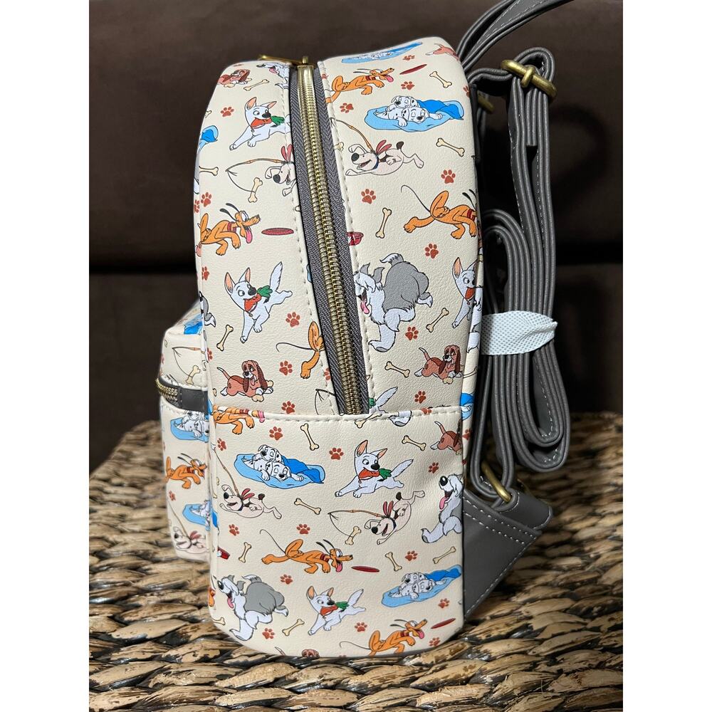 Loungefly Disney Dogs Play Mini Backpack Wallet Set Pluto Max Dalmations - Picture 3 of 9